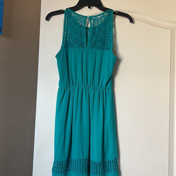 teal green dress - Picture 2 of 2
